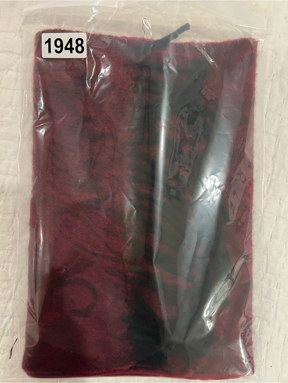 Hilltop Cashmere Scarf Red Floral Paisley Fringe Rectangular Made In Scotland
